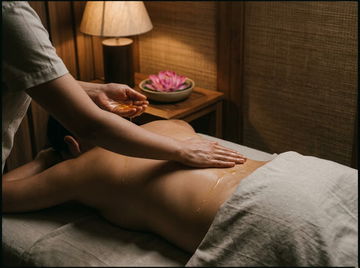Traditionelle Öl Massage